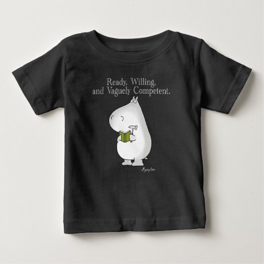 Vage kompetent Hippo von Sandra Boynton Baby T-shirt (Vorderseite)