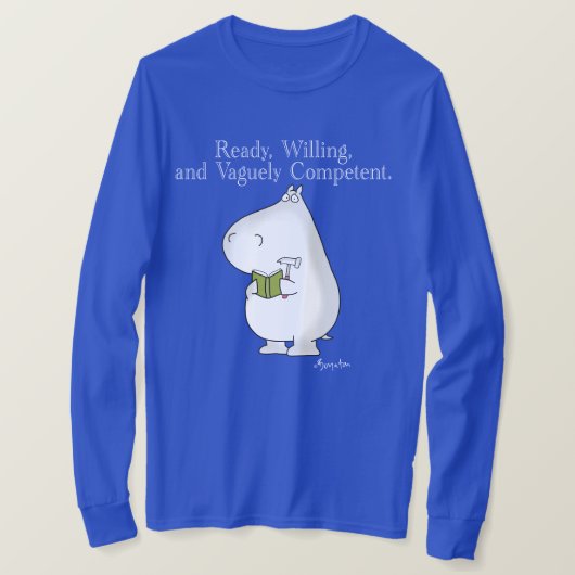 Vaguely Competent Hippo by Sandra Boynton T-Shirt (Design vorne)