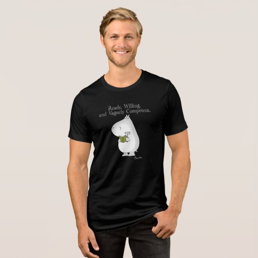 Vaguely Competent Hippo by Sandra Boynton T-Shirt Tri-Blend Shirt (Vorderseite voll)