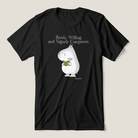 Vaguely Competent Hippo by Sandra Boynton T-Shirt Tri-Blend Shirt (Design Vorderseite)
