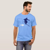 Vail blauer Schnee-Ski T-Shirt (Vorne ganz)