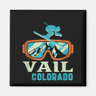 Vail Colorado Berg Vintage Retro Skifahren Und Sch Magnet