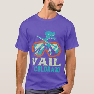 Vail Colorado Berg Vintage Retro Skifahren und Sch T-Shirt