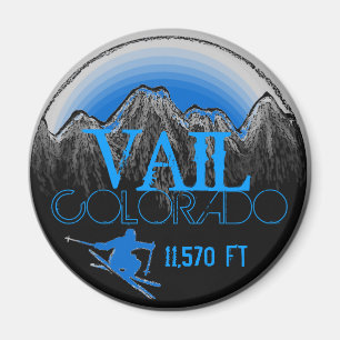 Vail Colorado blauer Skialpmagnet Magnet