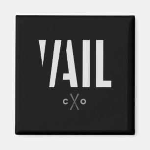 Vail Colorado Graphic Ski Magnet
