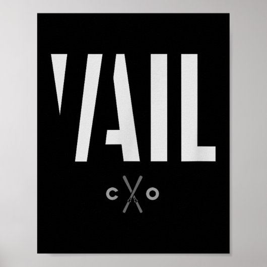 Vail Colorado Graphic Ski Poster (Vorne)