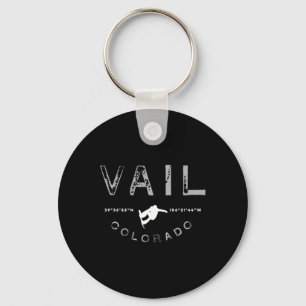 Vail Colorado Graphic Vintag Snowboarding T Schlüsselanhänger