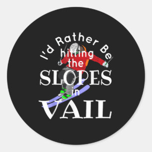 Vail Colorado hätte eher den Funn der Pisten getro Runder Aufkleber