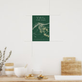 Vail Colorado Karte Poster Mountain Edition Minima (Küche)