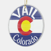 Vail Colorado Kreisflagge Keramikornament (Links)