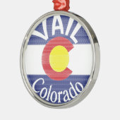 Vail Colorado Kreisflagge Ornament Aus Metall (Links)