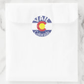 Vail Colorado Kreisflagge Runder Aufkleber (Tasche)