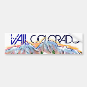 Vail Colorado künstlerischer Gebirgsaufkleber Autoaufkleber