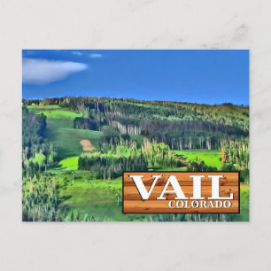 Vail Colorado landschaftlich rustikales Schild Pos Postkarte