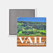 Vail Colorado landschaftlicher rustikaler Signalma Magnet (Vorderseite/Rückseite)