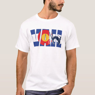 Vail Colorado mit Schneeschuhfahrer T-Shirt