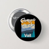 Vail Colorado Mountain State Rocky Mountains T-Shi Button (Vorne & Hinten)