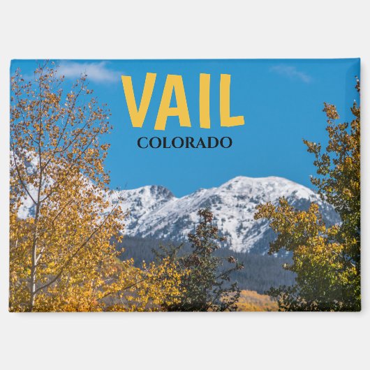 Vail Colorado Mountains Souvenir Magnet (Vorderseite)