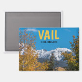 Vail Colorado Mountains Souvenir Magnet (Vorderseite/Rückseite)