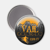 Vail Colorado Oange Skimagnet Magnet (Vorderseite/Rückseite)