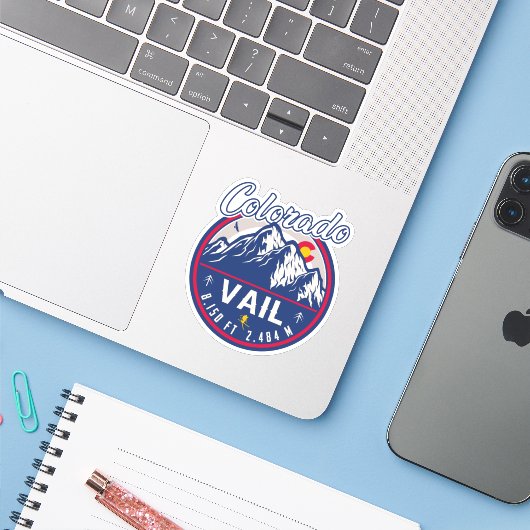 Vail Colorado Ristorante La Lanchetta Aufkleber (Laptop mit iPhone)