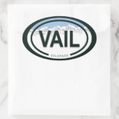 Vail Colorado Rocky Mountain Ovaler Aufkleber (Tasche)