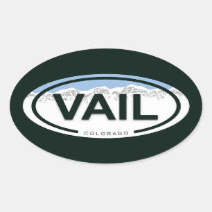 Vail Colorado Rocky Mountain Ovaler Aufkleber