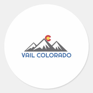 Vail, Colorado Rocky Mountain Runder Aufkleber