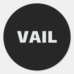 Vail Colorado - Rocky Mountain Skifahren und Snowb Runder Aufkleber