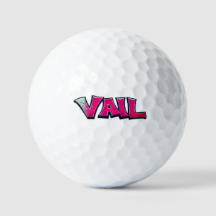 Vail Colorado rosa Graffiti Golfen Golf Golfball
