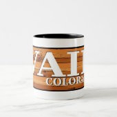 Vail Colorado rustikales Holzschild Kaffee Tasse (Mittel)