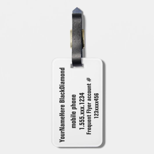 Vail Colorado Ski Gepäckanhänger (Rückseite vertikal)