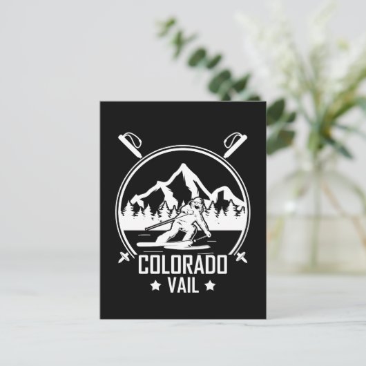 Vail Colorado Ski Postkarte (Stehend Vorderseite)