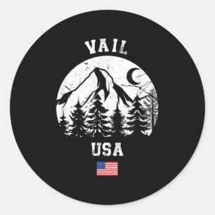 Vail Colorado Ski Resort Alpin Skifahren American Runder Aufkleber