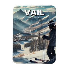 Vail Colorado Ski Snowboard Magnet