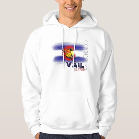 Vail Colorado Skiaufzug-Flagge Hoodie (Vorderseite)