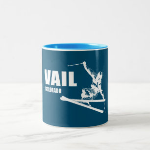 Vail Colorado Skier Zweifarbige Tasse