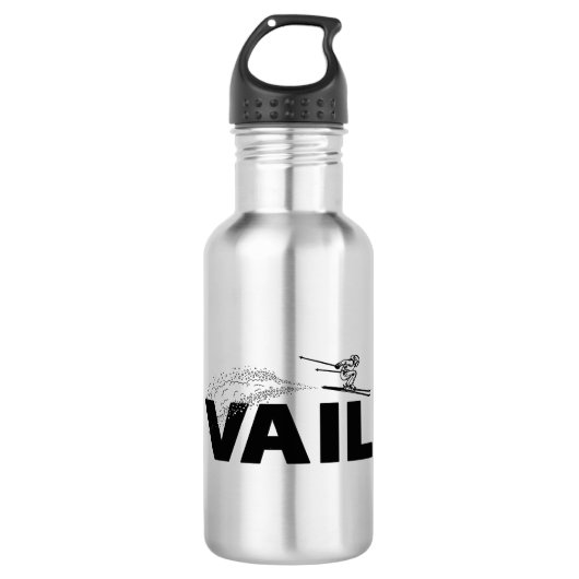 Vail Colorado Skispringer Edelstahlflasche (Vorderseite)