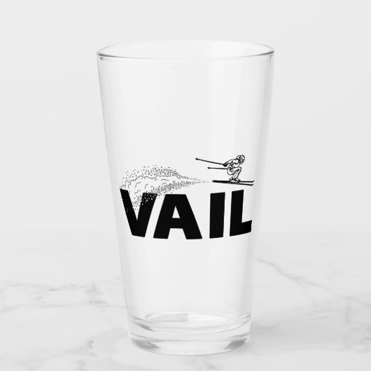 Vail Colorado Skispringer Glas (Vorderseite)