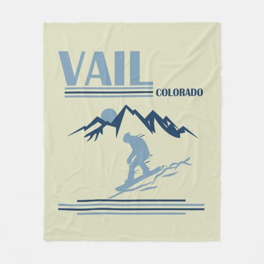 Vail Colorado Snowboarden Fleecedecke (Vorderseite)