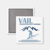 Vail Colorado Snowboarden Magnet (Vorderseite/Rückseite)