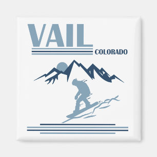 Vail Colorado Snowboarden Magnet