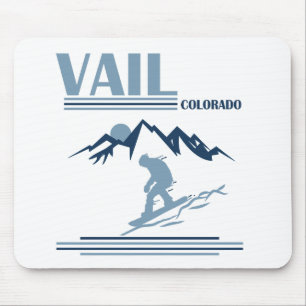 Vail Colorado Snowboarden Mousepad