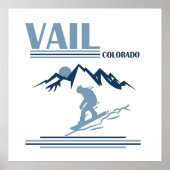 Vail Colorado Snowboarden Poster (Vorne)