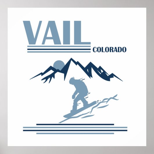 Vail Colorado Snowboarden Poster (Vorne)