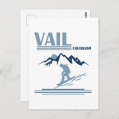 Vail Colorado Snowboarden Postkarte (Vorne/Hinten)