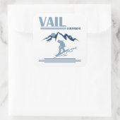 Vail Colorado Snowboarden Quadratischer Aufkleber (Tasche)