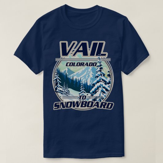 Vail Colorado Snowboarding T-Shirt (Design vorne)