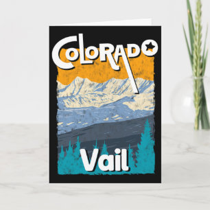 Vail Colorado Staat Rocky Mountains T-Shirt S Karte