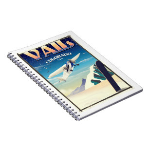 Vail Colorado Vintage Reiseplakat Notizblock